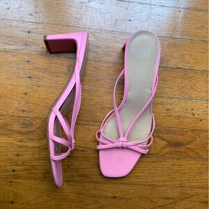 Pink Strappy Women's Sandal heels